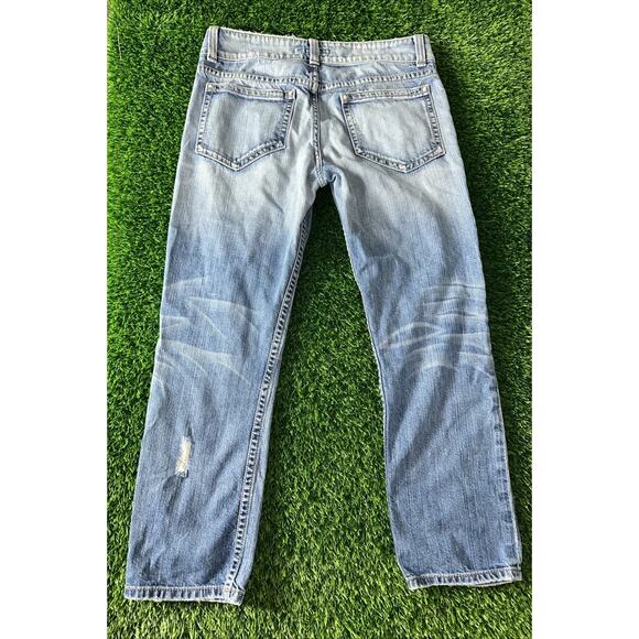 FOSSIL Women’s 29 Slim Boyfriend Jean Cut Blue Denim Jeans Stretch Low Rise - Picture 7 of 7